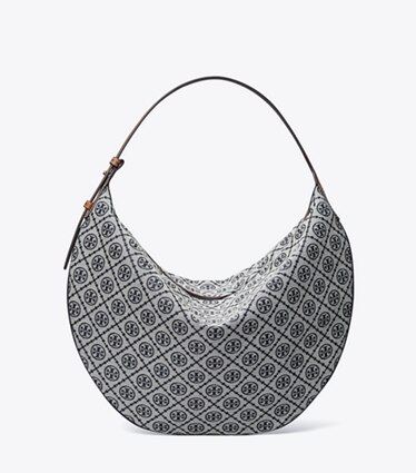 Tory Burch designer borse hobo Borsa Balloon T Monogram in Tory Navy front