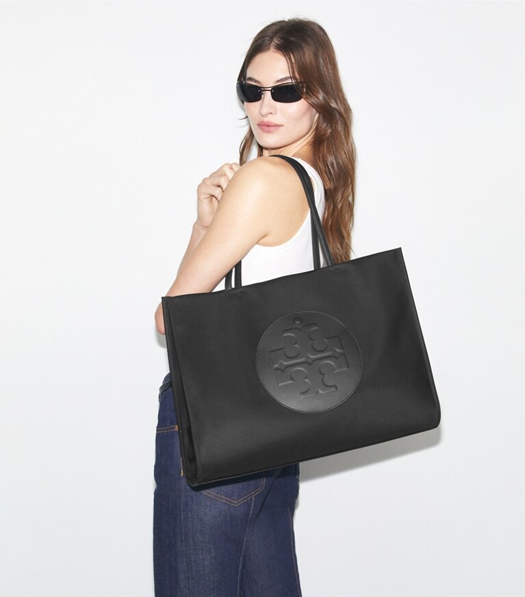 Tory Burch designer borse shopping Borsa Ella in Black angle