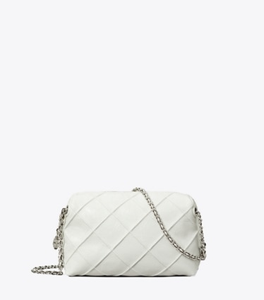 Tory Burch designer borse a spalla Borsa Fleming Soft a tracolla effetto invecchiato in Blanc front