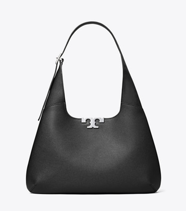 Tory Burch designer borse a tracolla Borsa hobo Eleanor in BLACK front