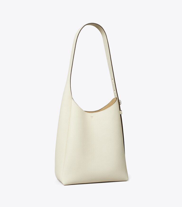 Tory Burch designer borse hobo Borsa hobo Romy piccola in Light Cream angle