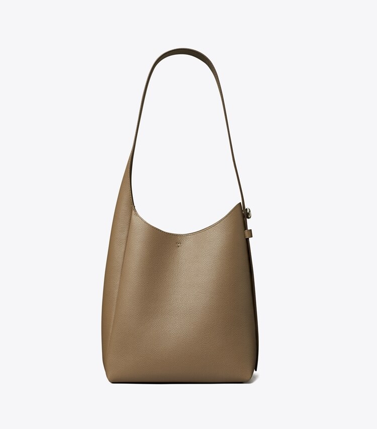 Tory Burch designer borse hobo Borsa hobo Romy piccola in Wild Mushroom front