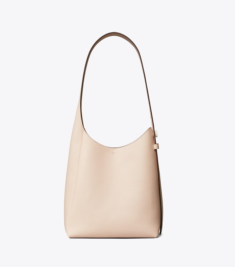 Tory Burch designer borse hobo Borsa hobo Romy piccola in Soft Pink front
