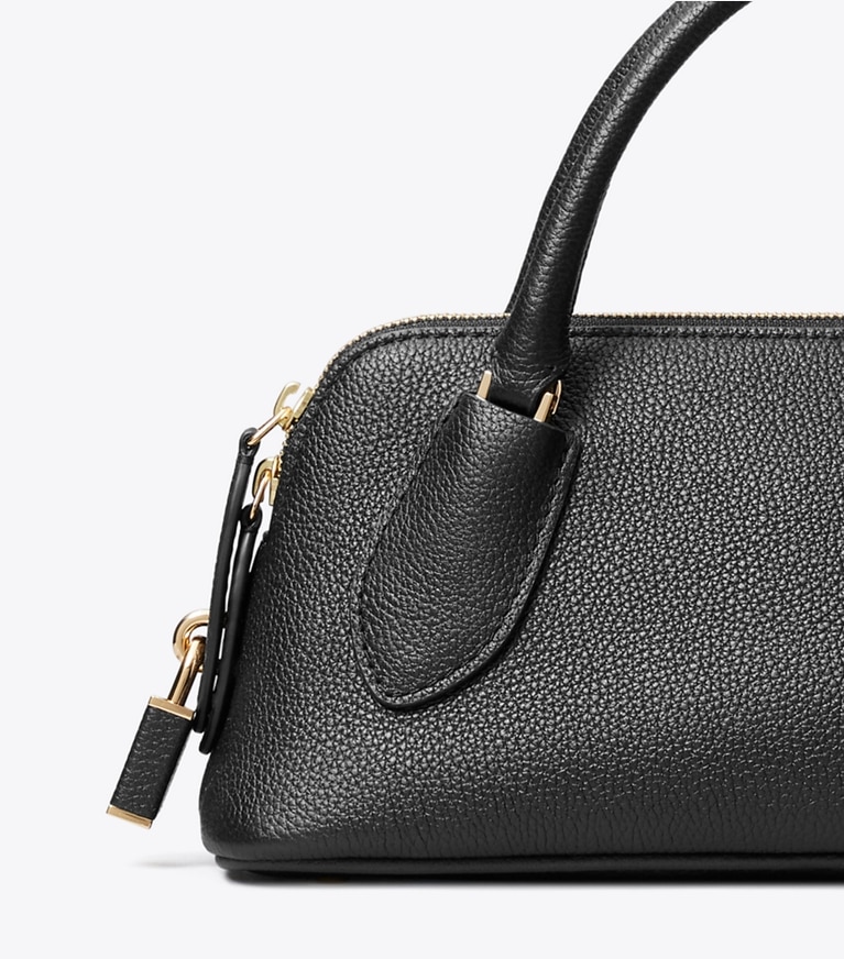 Tory Burch designer borse a spalla Borsa Lock con manico superiore in BLACK dettaglio