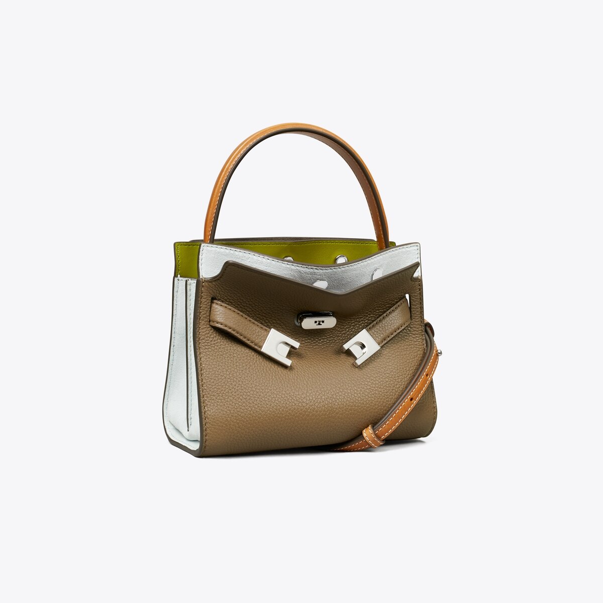 ハンドバッグ Tory Burch Borsa Lee Radziwill Piccola In Pelle Mini Lee Radziwill Top-Handle Bag: Women's Designer Mini