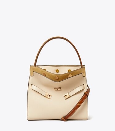 Tory Burch designer bauletto Borsa piccola Double Lee Radziwill in New Cream front