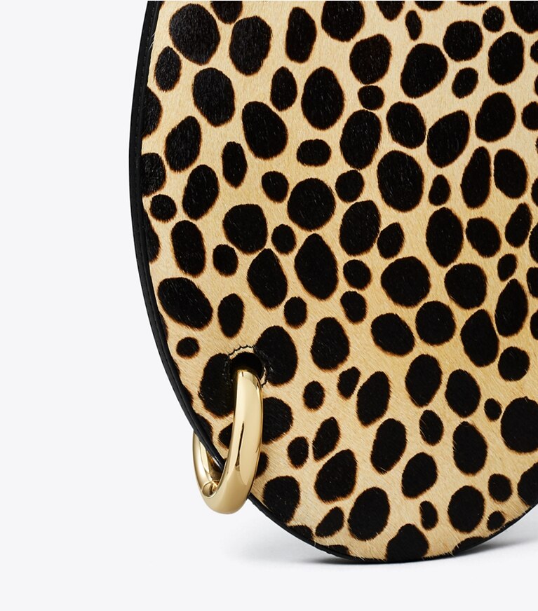Tory Burch designer borse a tracolla Borsa Pierced piccola in pelle di cavallino in Multi angle