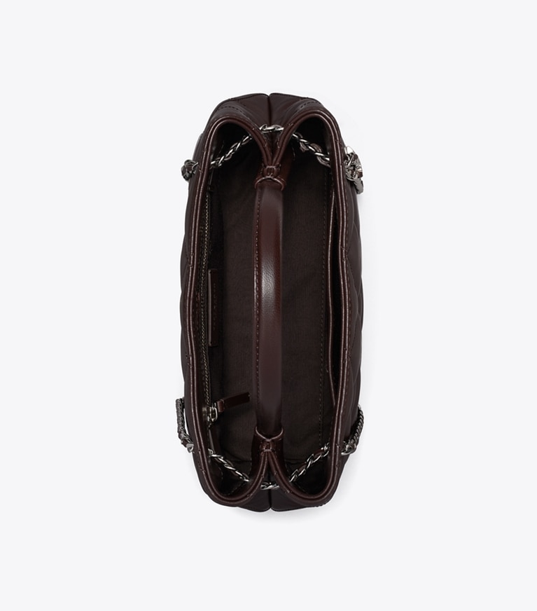 Tory Burch designer borse a spalla Borsa portatutto piccola Fleming in Cocoa superiore