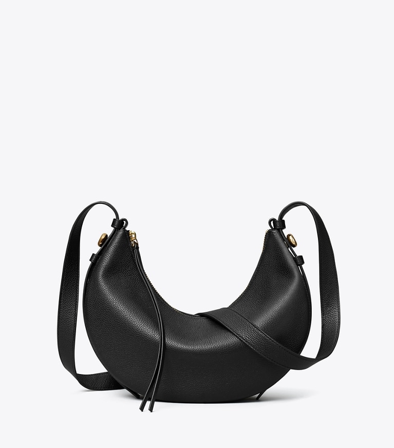 Tory Burch designer borse a tracolla Borsa Romy a mezzaluna in Black additional