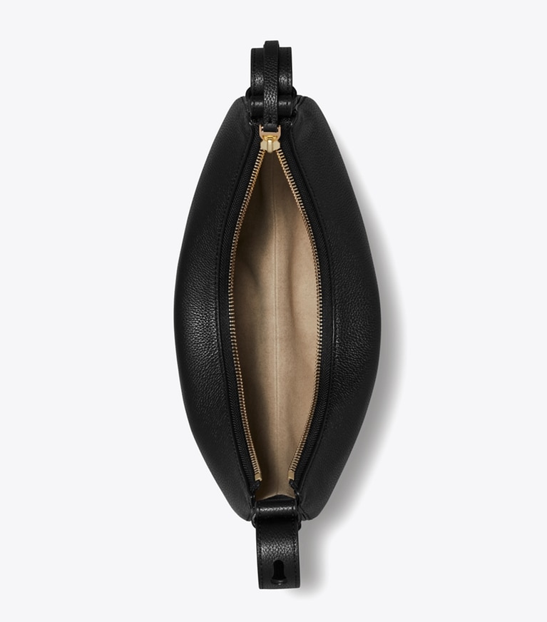 Tory Burch designer borse a tracolla Borsa Romy a mezzaluna in Black superiore