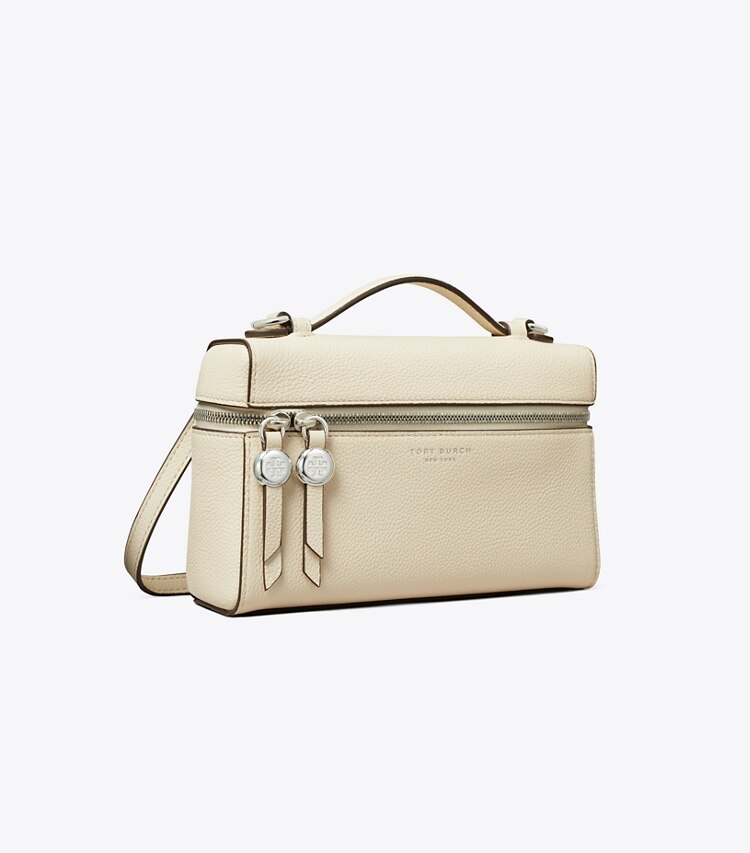 Tory Burch designer mini bags Borsa Romy Slim con manico superiore in Light Cream angle