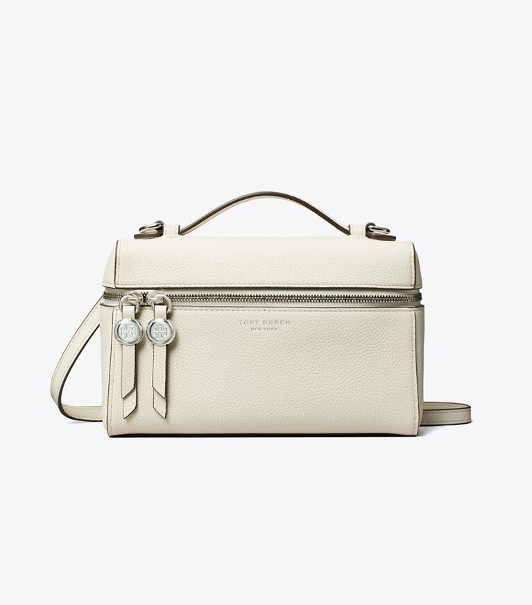 Tory Burch designer mini bags Borsa Romy Slim con manico superiore in Light Cream angle