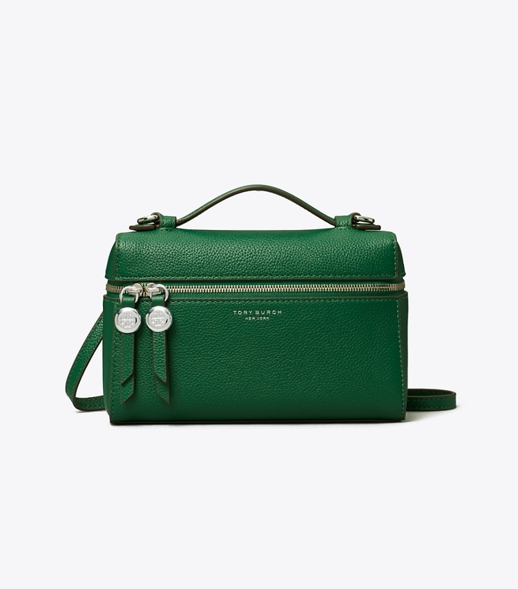 Tory Burch designer mini bags Borsa Romy Slim con manico superiore in Dark Kale front