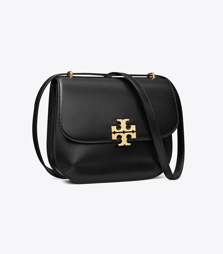 Tory Burch designer borse a tracolla Borsa saddle sottile Eleanor in Black angle