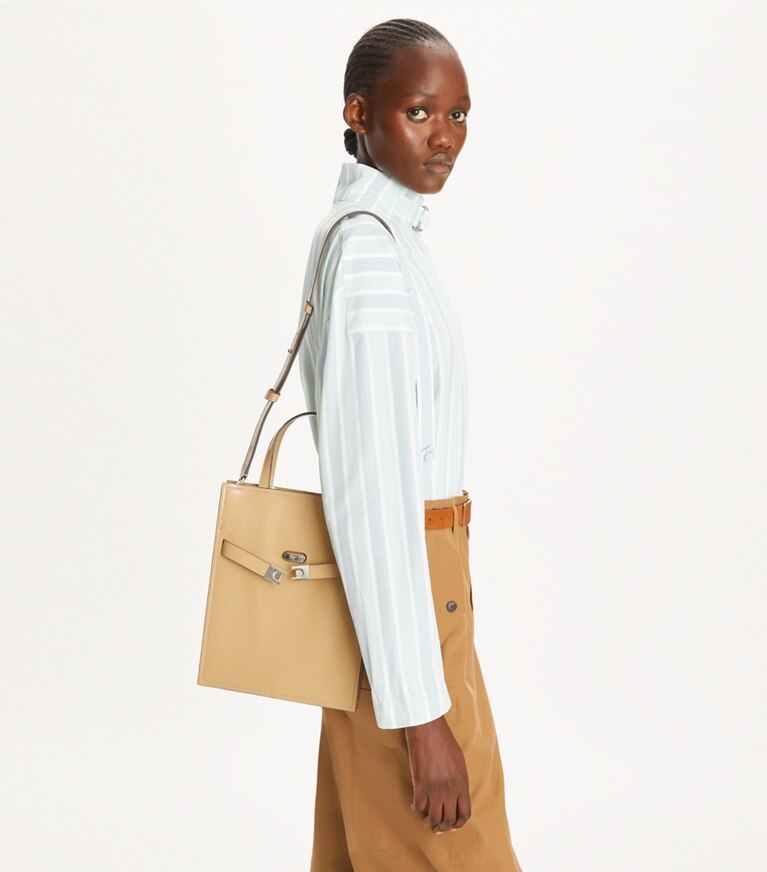 Tory Burch designer borse a tracolla Borsa shopper piccola Lee Radziwill in Desert Palm angle