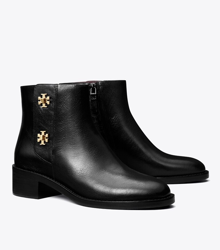 Tory Burch diseñador botines Botín con broche giratorio en PERFECT BLACK ángulo