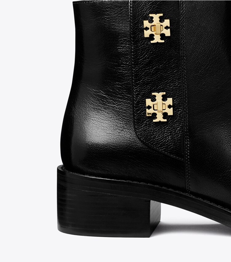 Tory Burch diseñador botines Botín con broche giratorio en PERFECT BLACK detalle