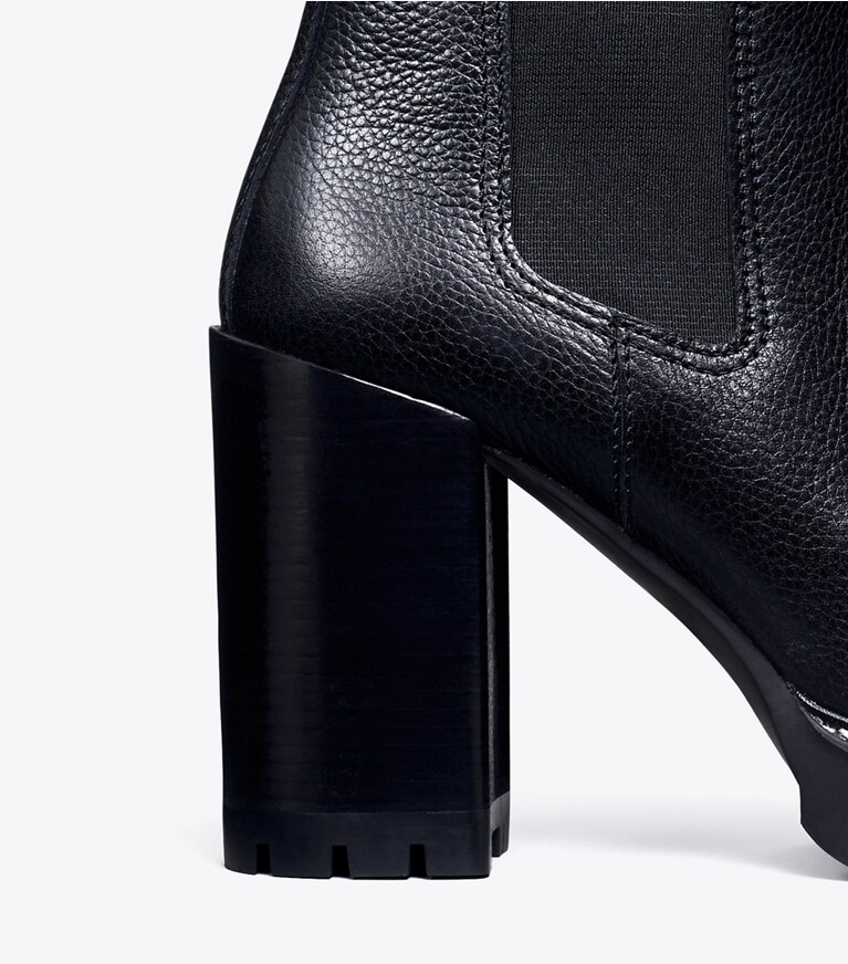 Tory Burch diseñador botines Botín con suela dentada Carson en PERFECT BLACK / PERFECT BLACK detalle