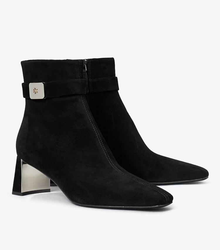Tory Burch diseñador botines bajos Botín con tacón Georgia en PERFECT BLACK ángulo