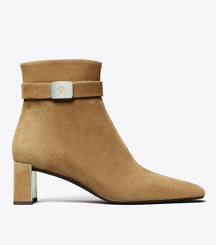 Tory Burch diseñador botines Botín con tacón Georgia en RIVER ROCK lateral