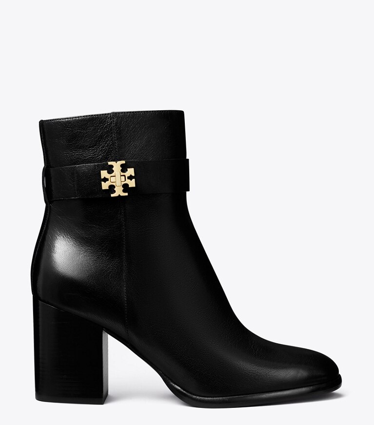 Tory Burch diseñador botines Botín con tacón y broche giratorio en PERFECT BLACK lateral