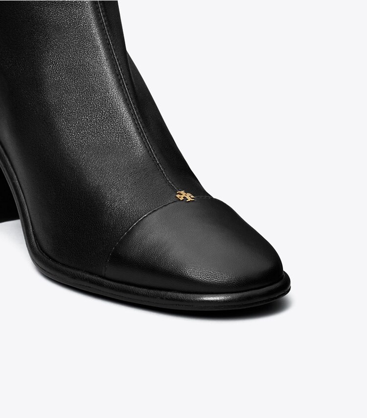 Tory Burch diseñador botines Botín de tacón alto con puntera en PERFECT BLACK detalle