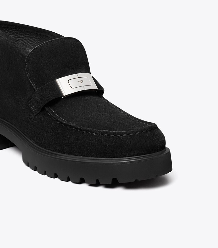 Tory Burch diseñador botines Bota con suela dentada LeeLee en PERFECT BLACK detalle