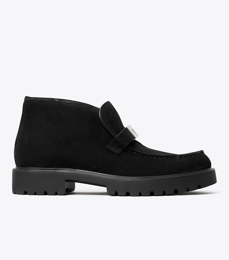 Tory Burch diseñador botines Bota con suela dentada LeeLee en PERFECT BLACK lateral