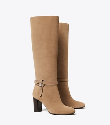 Tory Burch diseñador botas hasta la rodilla Bota Romy en RIVER ROCK ángulo