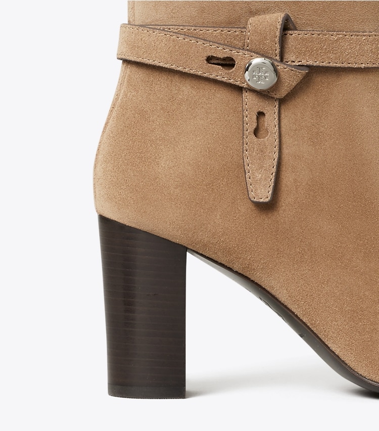 Tory Burch diseñador botas hasta la rodilla Bota Romy en RIVER ROCK detalle