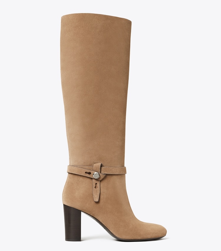 Tory Burch diseñador botas hasta la rodilla Bota Romy en RIVER ROCK lateral