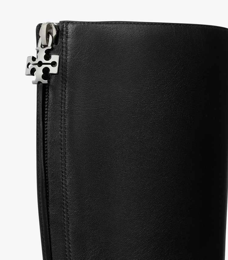 Tory Burch diseñador botas hasta la rodilla Botas altas Charlie en PERFECT BLACK detalle
