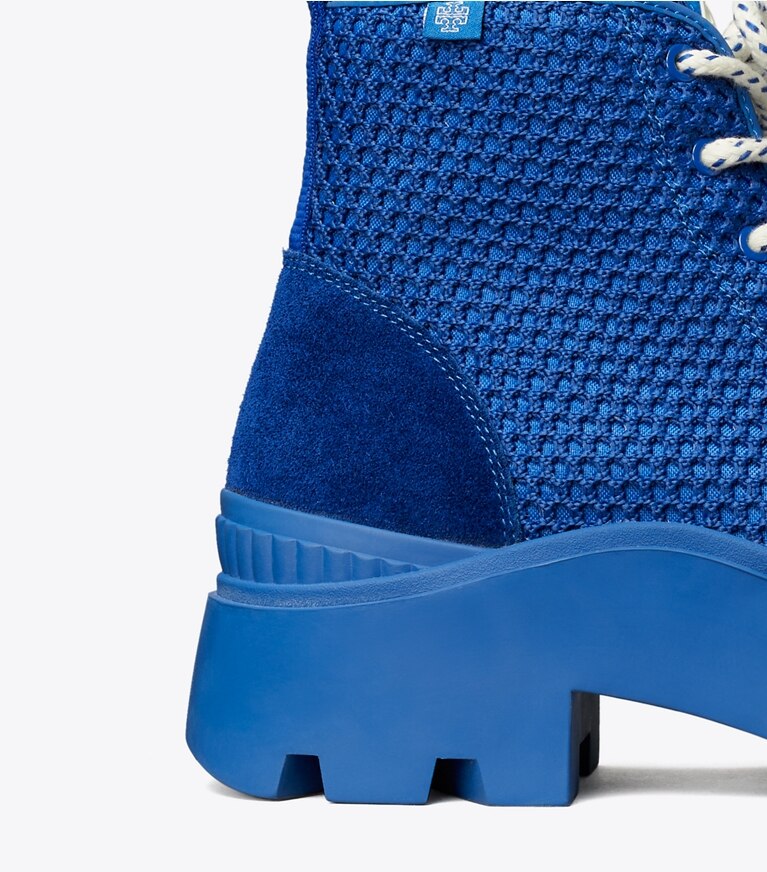 Tory Burch diseñador zapatillas Botas deportivas tipo camp en Royal Blue detalle