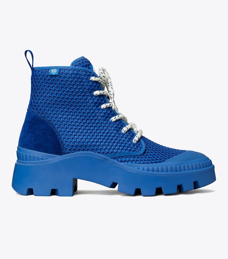 Tory Burch diseñador zapatillas Botas deportivas tipo camp en Royal Blue lateral