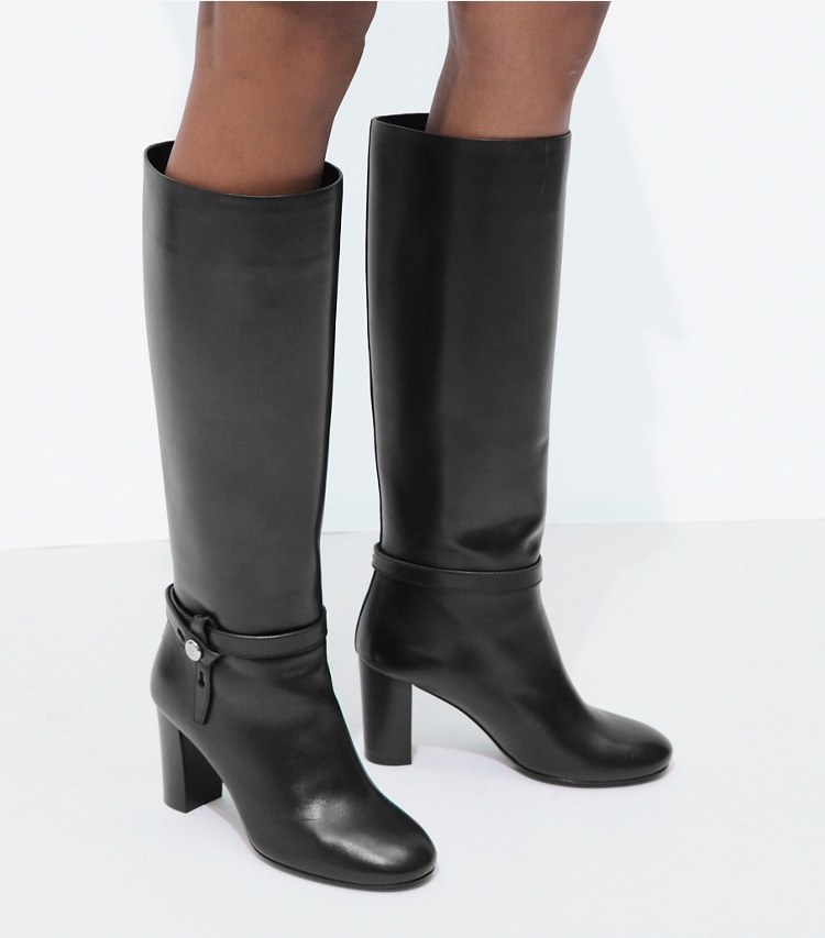 Tory Burch diseñador botas hasta la rodilla Botas Romy en PERFECT BLACK accesorio en el modelo