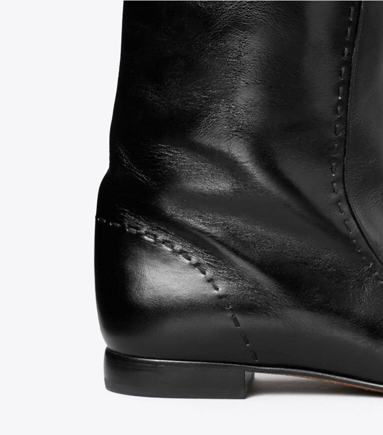 Tory Burch designer bottines Botte d’équitation plate dans PERFECT BLACK détails