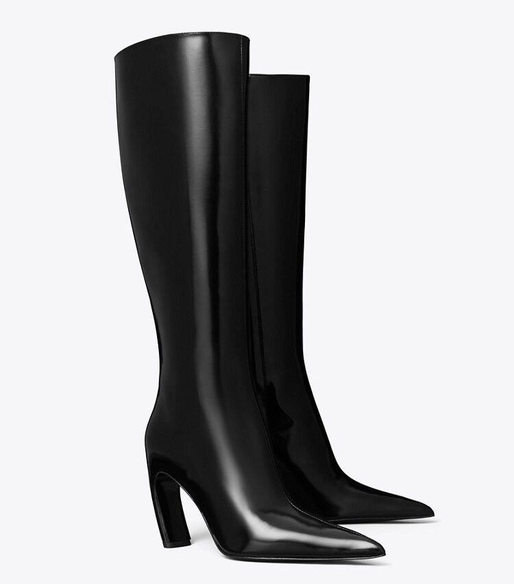 Tory Burch designer bottes au genou Botte haute dans PERFECT BLACK angle