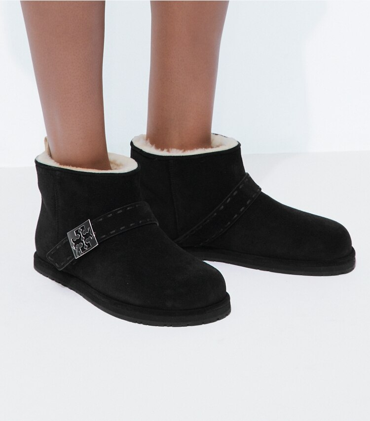 Tory Burch designer bottines Bottillon Mellow en rason dans PERFECT BLACK / SILVER accessoire sur le modèle