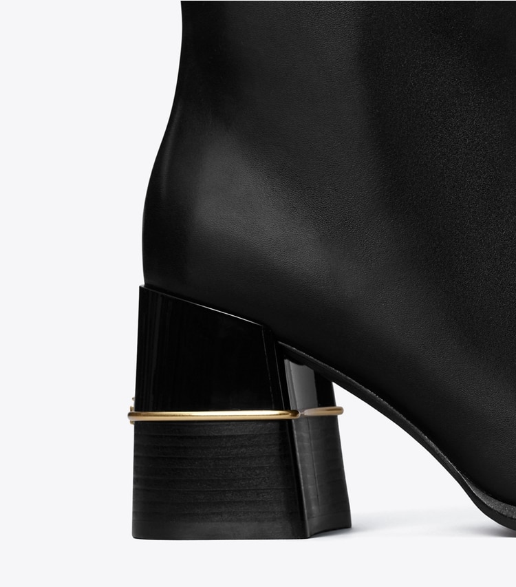 Tory Burch designer bottines Bottine en cuir dans PERFECT BLACK détails