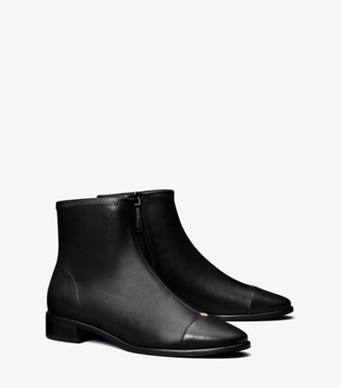 Tory Burch designer bottines Bottines à bout contrasté in PERFECT BLACK angle