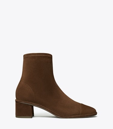 Tory Burch designer bottines Bottines à talon et bout contrasté in DARK COCOA / DARK COCOA side