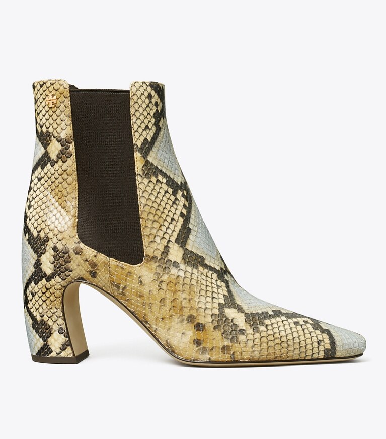 Tory Burch designer bottines Bottines Chelsea à talon banane in WASHED LAVENDER / DARK BROWN side