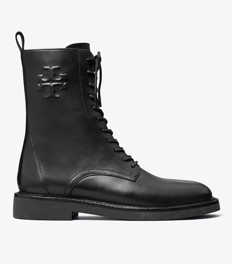 Tory Burch designer bottines Bottines rangers à Double T in PERFECT BLACK side
