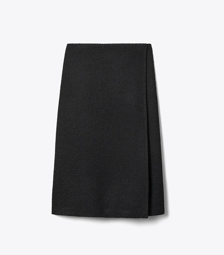 Tory Burch designer unterteile Bouclé-Rock in BLACK front