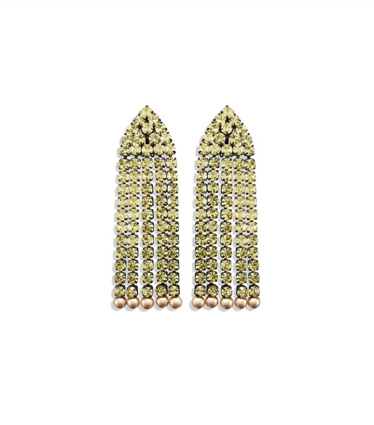 Tory Burch designer boucles d'oreilles Boucles d’oreilles chandelier Moondance dans Hematite / Yellow supplémentaire