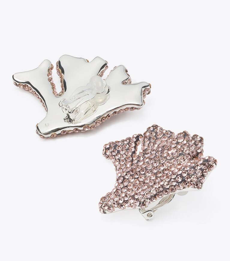Tory Burch designer boucles d'oreilles Boucles d’oreilles Curiosity Corail dans Light Pink détails