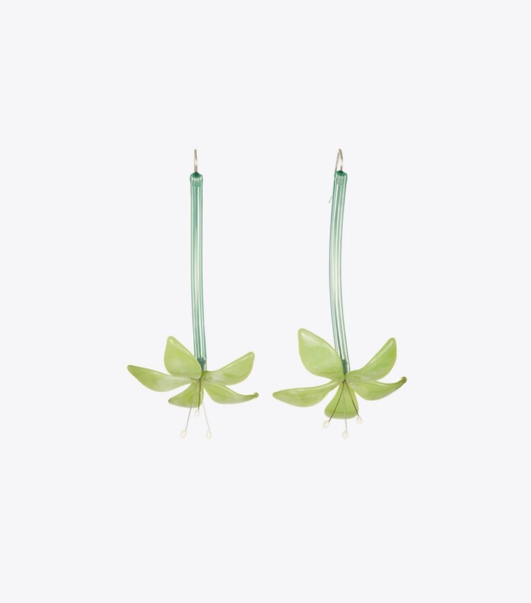 Tory Burch designer boucles d'oreilles Boucles d’oreilles Fleur in Mint front