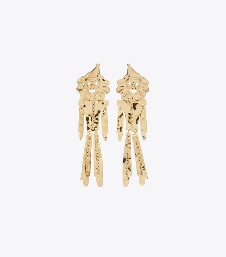 Tory Burch designer boucles d'oreilles Boucles d'oreilles Runway Clown in GOLD front