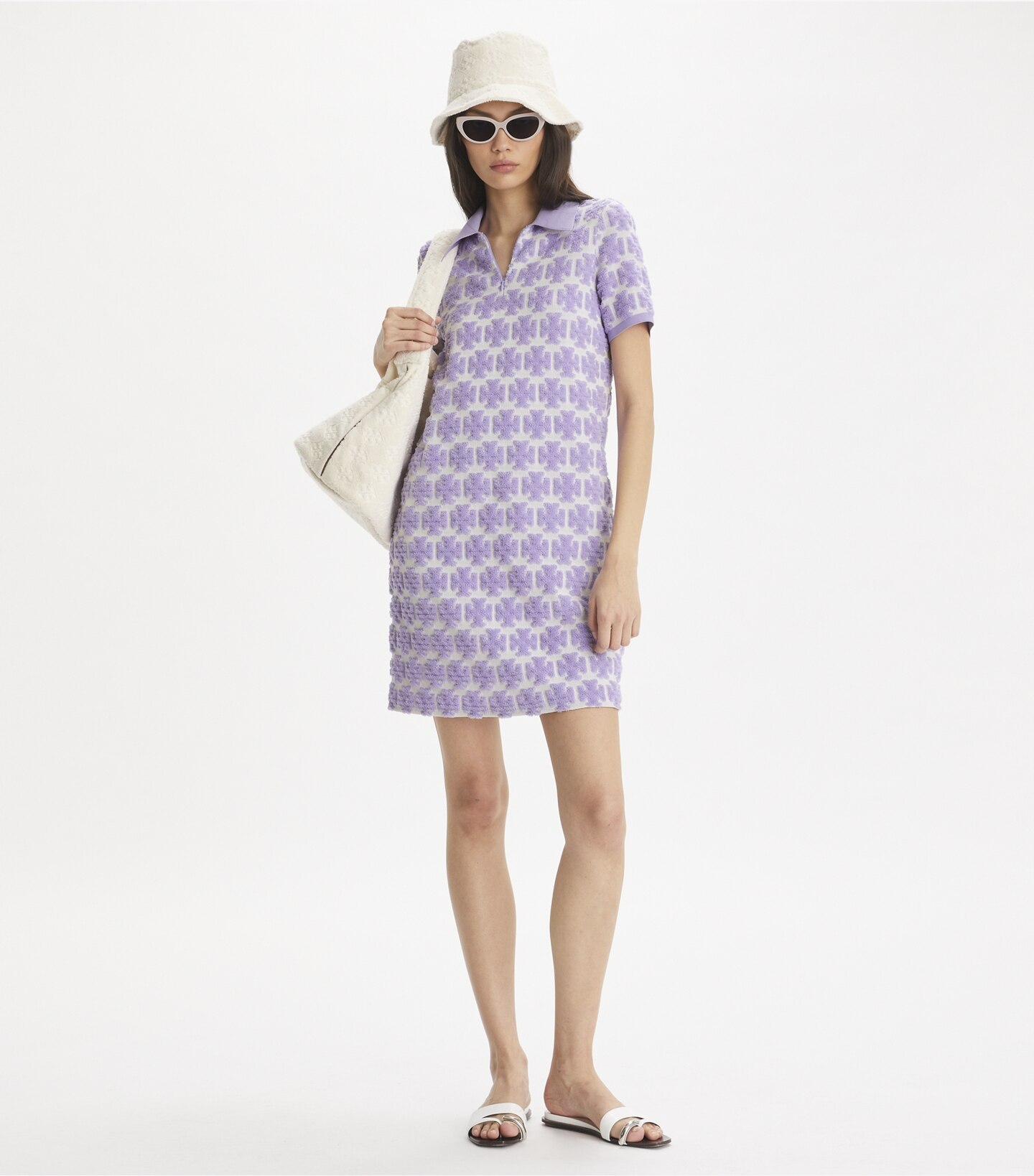 Bouclé Polo Dress