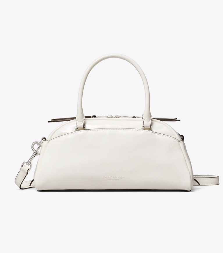 Tory Burch diseñador bolsos bandolera Bowler pequeño en Bianco frente
